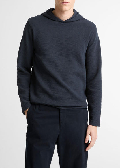 VINCE Value - Variegated Stripe Double-Face Cotton-Blend Hoodie in Sweatshirts & Hoodies