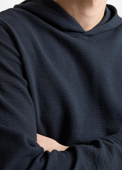 VINCE Value - Variegated Stripe Double-Face Cotton-Blend Hoodie in Sweatshirts & Hoodies