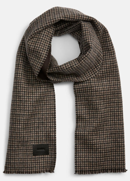 VINCE Signature - Double-Face Houndstooth Wool-Cashmere Scarf in Scarves & Hats