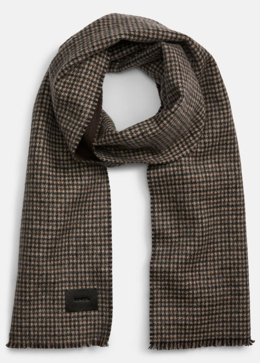 VINCE Signature - Double-Face Houndstooth Wool-Cashmere Scarf in Scarves & Hats