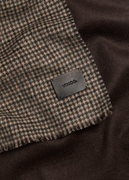 VINCE Signature - Double-Face Houndstooth Wool-Cashmere Scarf in Scarves & Hats