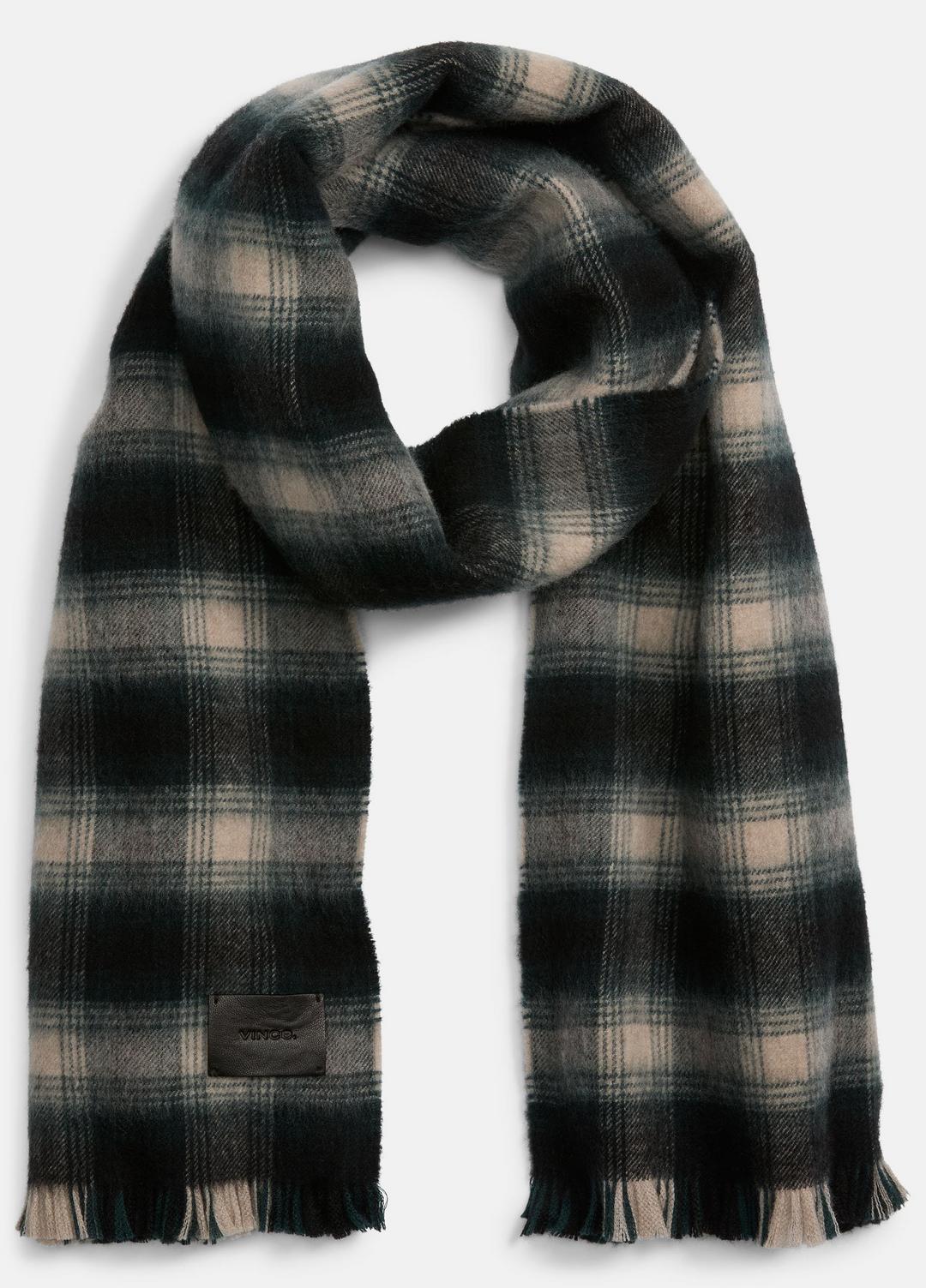 VINCE Everyday - Brushed Plaid Wool Scarf in Scarves & Hats