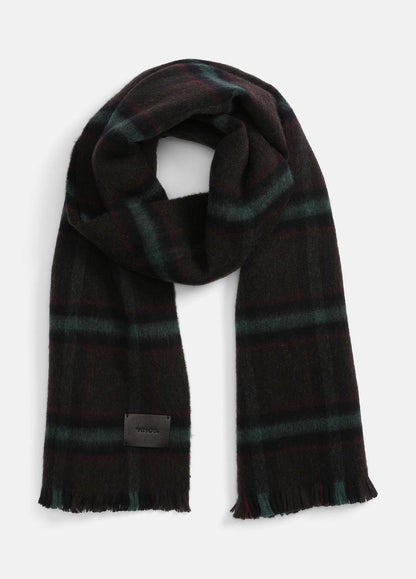 VINCE Deals - Brushed Holme Plaid Wool Scarf in Scarves & Hats