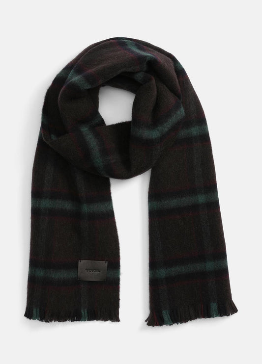 VINCE Deals - Brushed Holme Plaid Wool Scarf in Scarves & Hats