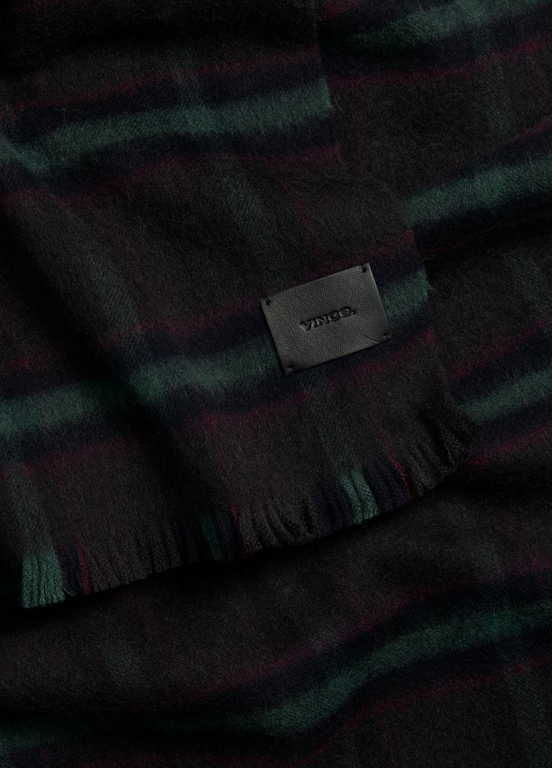 VINCE Deals - Brushed Holme Plaid Wool Scarf in Scarves & Hats