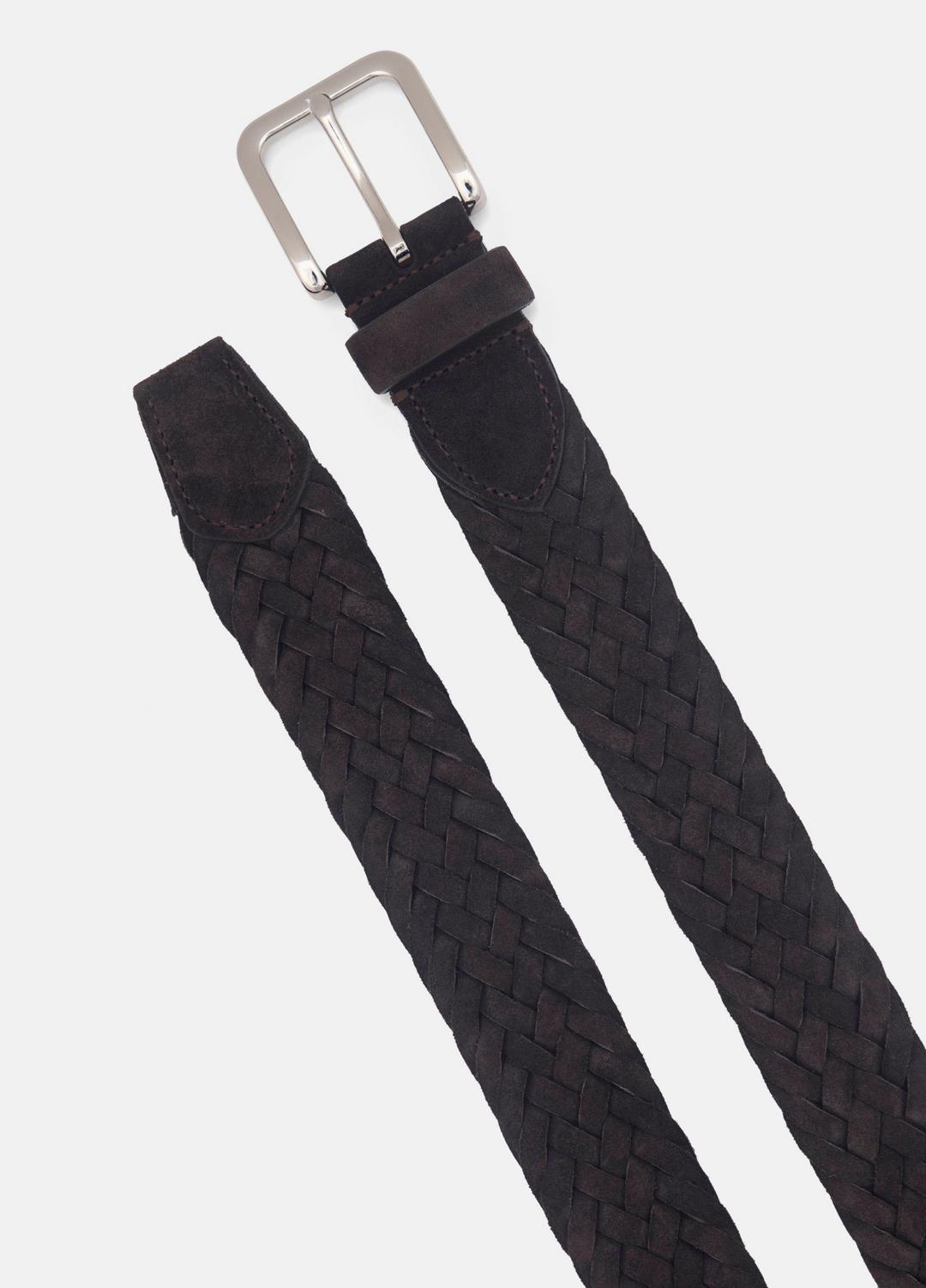 VINCE Best Price - Men's 35mm Woven Suede Belt in Belts