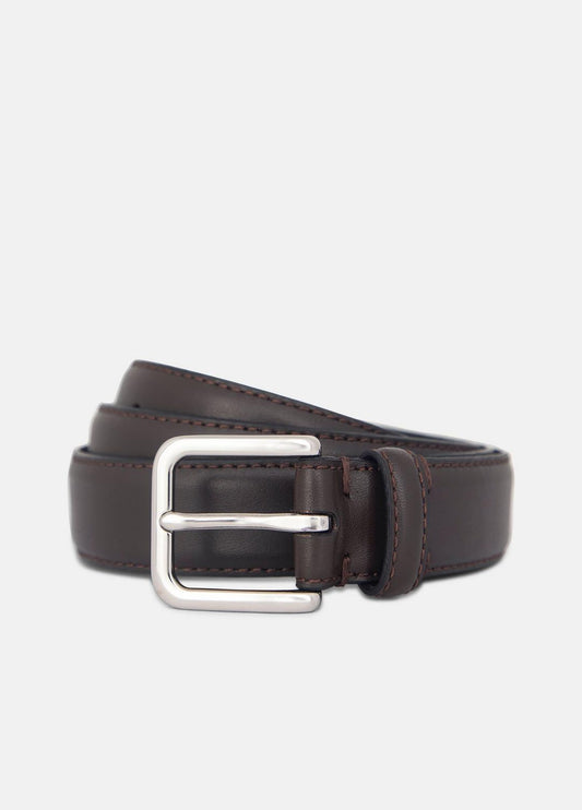VINCE Special Offer - Men’s 30mm Stitched Leather Belt in Belts