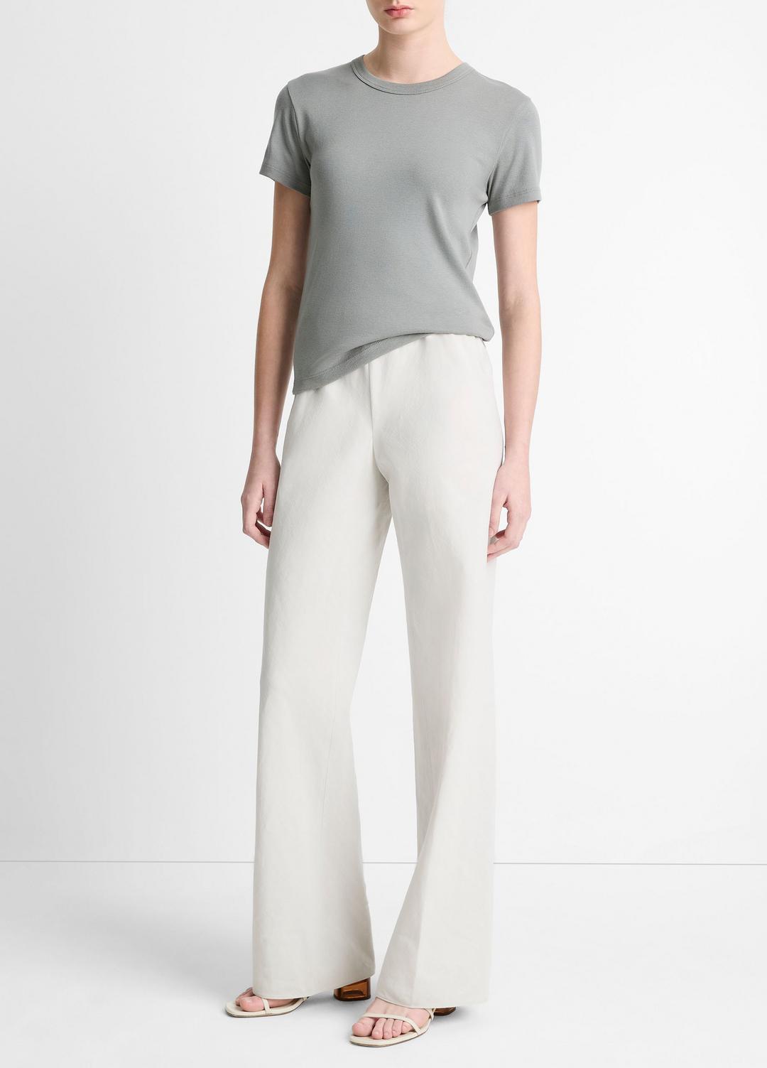 VINCE Featured - Cotton-Blend High-Waist Bias Pant in Pants & Shorts
