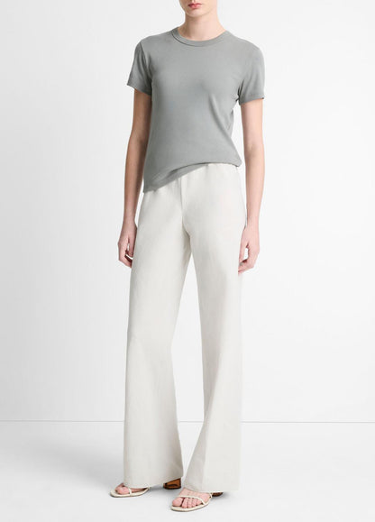 VINCE Featured - Cotton-Blend High-Waist Bias Pant in Pants & Shorts