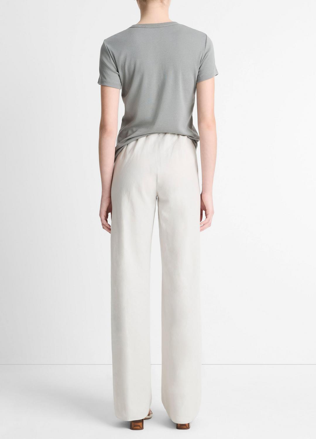 VINCE Featured - Cotton-Blend High-Waist Bias Pant in Pants & Shorts