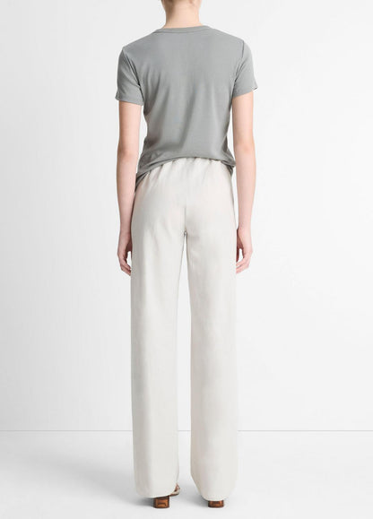 VINCE Featured - Cotton-Blend High-Waist Bias Pant in Pants & Shorts