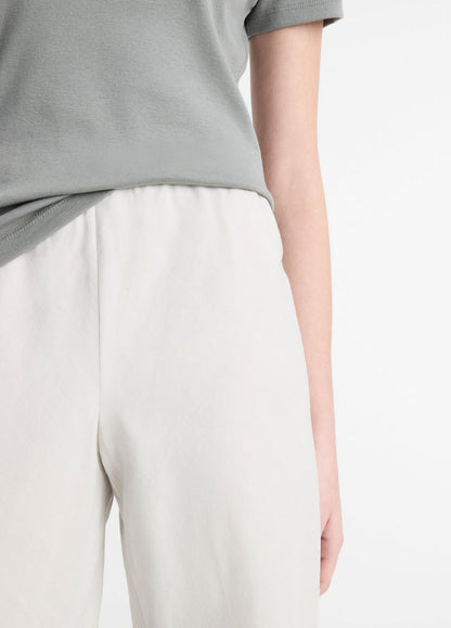 VINCE Featured - Cotton-Blend High-Waist Bias Pant in Pants & Shorts