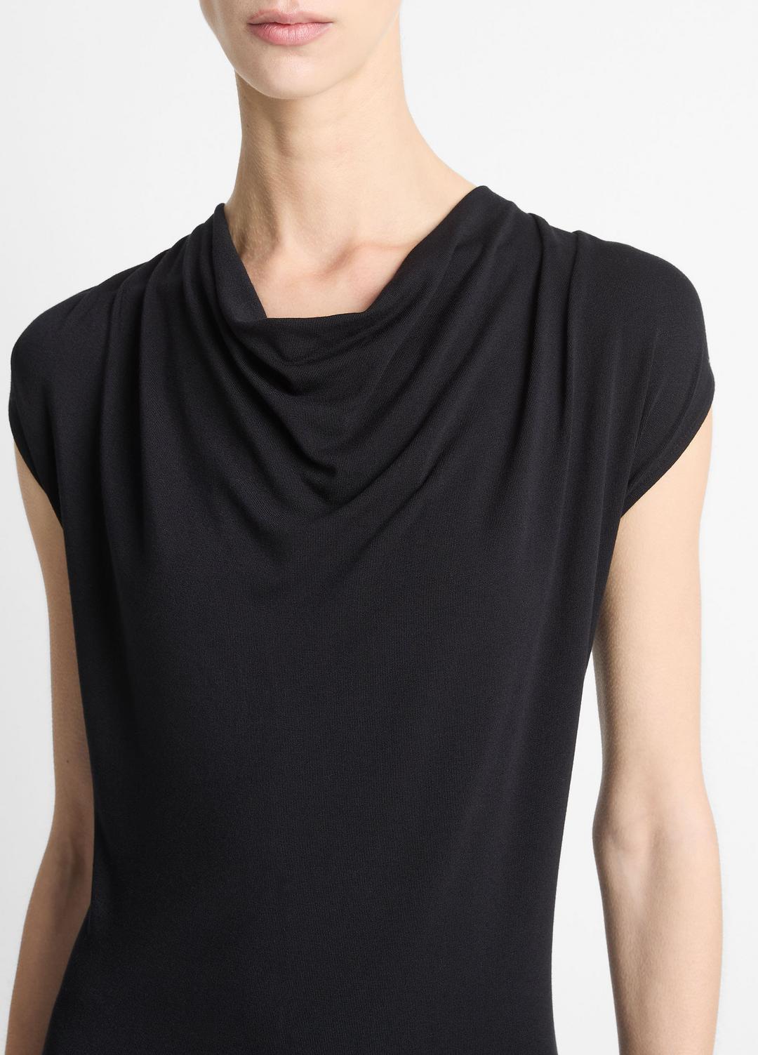 VINCE Value - Jersey Draped Cowl-Neck Dress in Dresses & Skirts