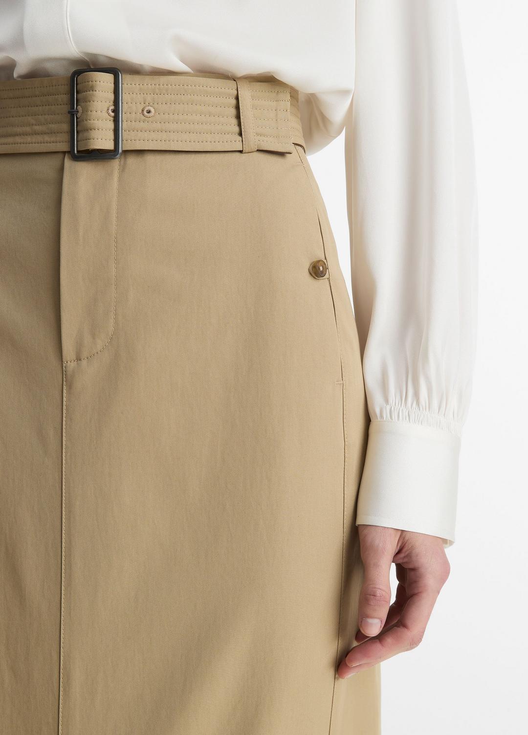 VINCE Signature - Cotton Trench Pencil Skirt in Dresses & Skirts