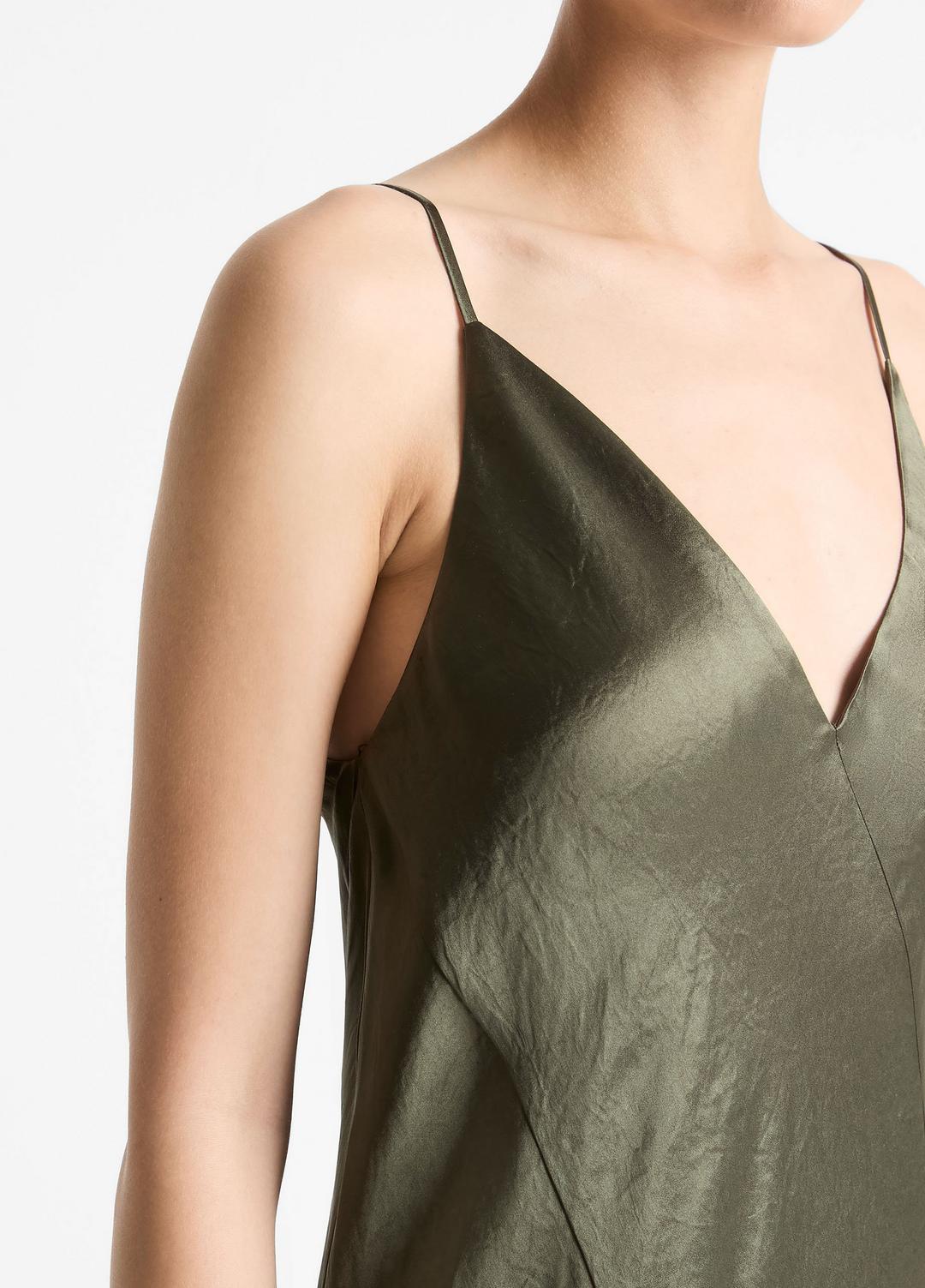 VINCE Best Seller - Paneled Satin Bias Slip Dress in Dresses & Skirts