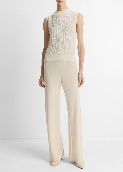 VINCE Value - Cable Cotton-Blend Double-Layer Shell in Sweaters