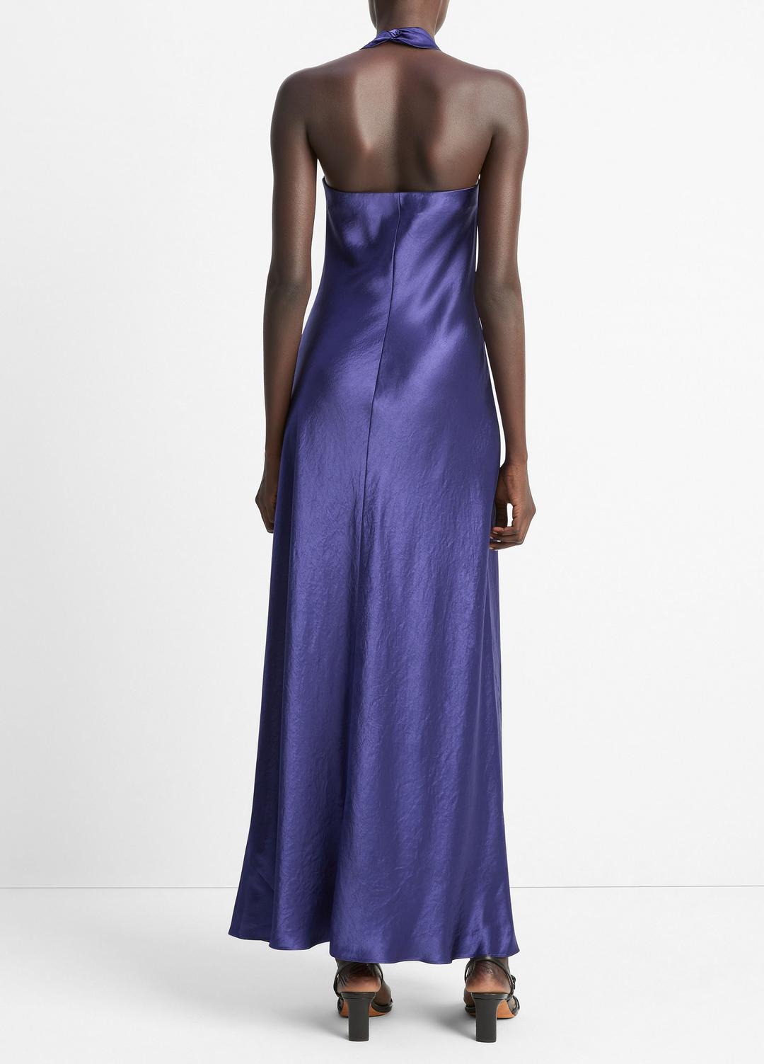 VINCE Recommended - Satin Cowl-Neck Maxi Dress in Dresses & Skirts