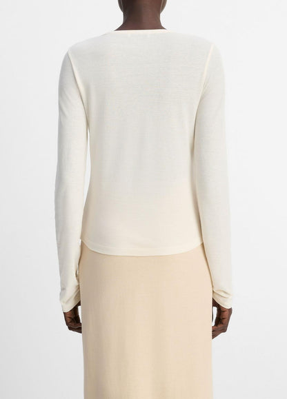 VINCE Quality - Cotton Crepe Jersey Cardigan in Shirts & Tees