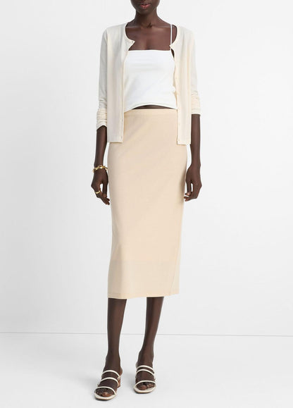 VINCE Quality - Cotton Crepe Jersey Cardigan in Shirts & Tees