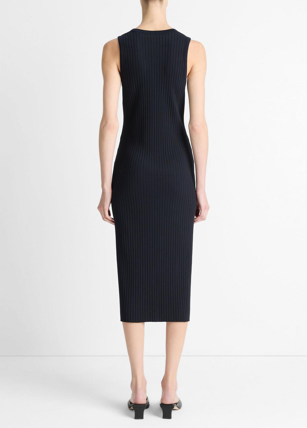 VINCE Trending - Ribbed Cotton-Blend Button-Front Dress in Dresses & Skirts