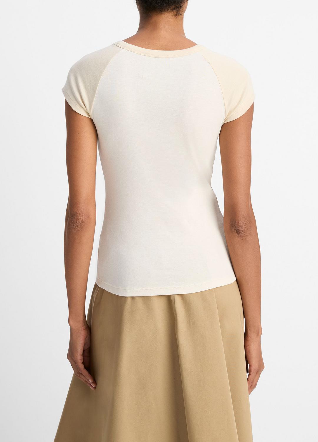 VINCE Signature - Colorblock Pima Cotton Raglan T-Shirt in Shirts & Tees