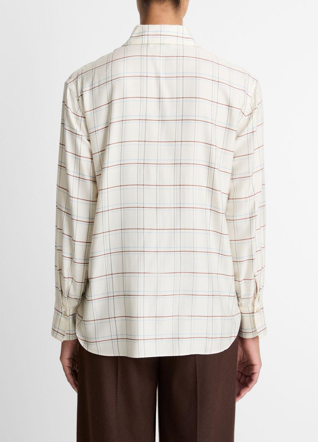 VINCE Quality - Checked Plaid Button-Front Shirt in Shirts & Tees