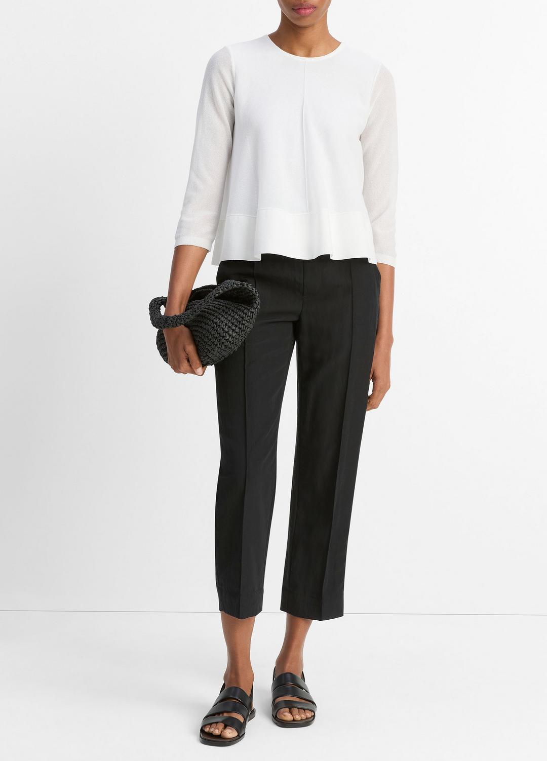 VINCE Essential - Italian Cotton-Blend A-Line Sweater in Sweaters