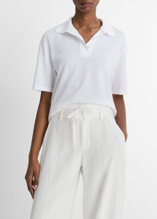 VINCE Hot Sale - Easy Cotton Polo Shirt in Shirts & Tees