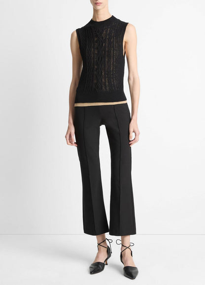 VINCE Smart Buy - Cable Cotton-Blend Double-Layer Shell in Sweaters