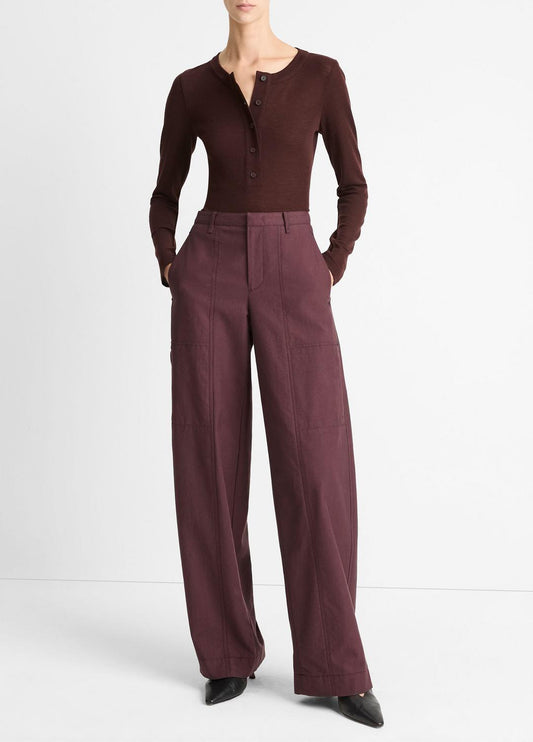 VINCE Value - Wool Long-Sleeve Henley in Shirts & Tees