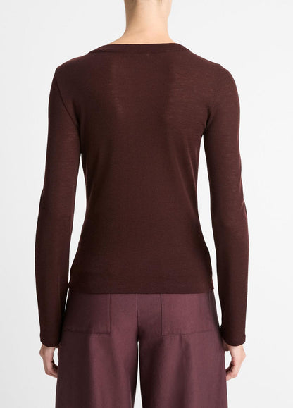 VINCE Value - Wool Long-Sleeve Henley in Shirts & Tees
