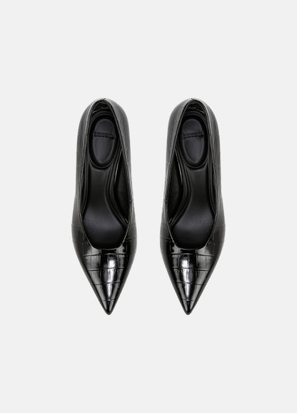VINCE Trusted - Diane Croc-Embossed Leather Pump in Shoes