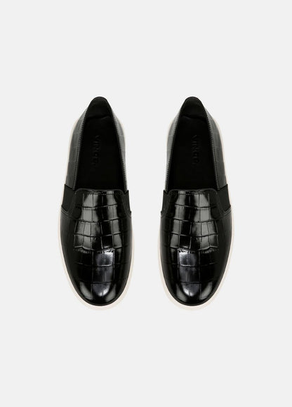 VINCE Best Seller - Blair Croc-Embossed Leather Sneaker in Shoes