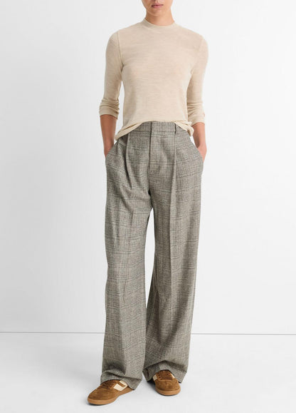 VINCE Sale - Wool Three-Quarter-Sleeve Mock-Neck Top in Shirts & Tees