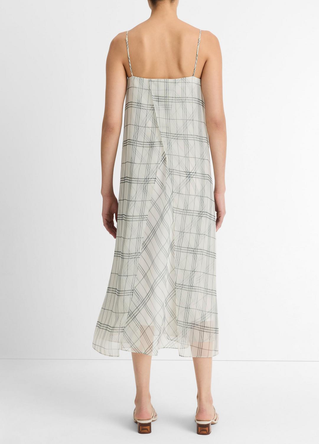 VINCE Discount - Fenced Plaid Layered Dress in Dresses & Skirts