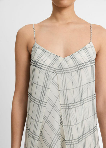 VINCE Discount - Fenced Plaid Layered Dress in Dresses & Skirts