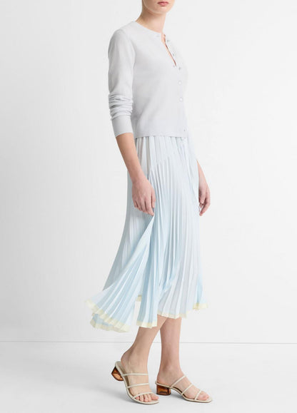 VINCE Value - Pleated Satin Tiered Skirt in Dresses & Skirts