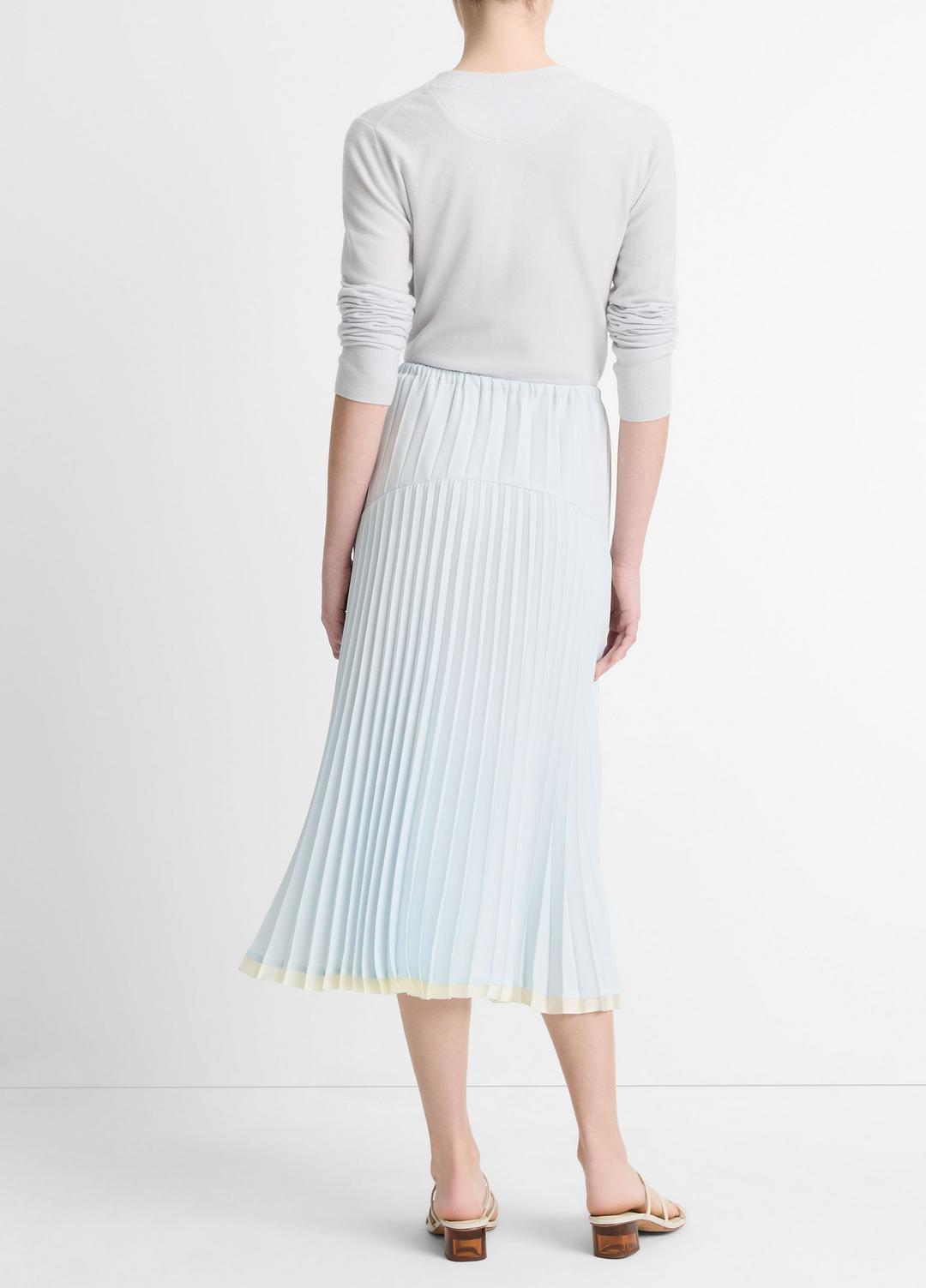 VINCE Value - Pleated Satin Tiered Skirt in Dresses & Skirts