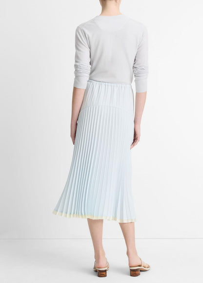 VINCE Value - Pleated Satin Tiered Skirt in Dresses & Skirts