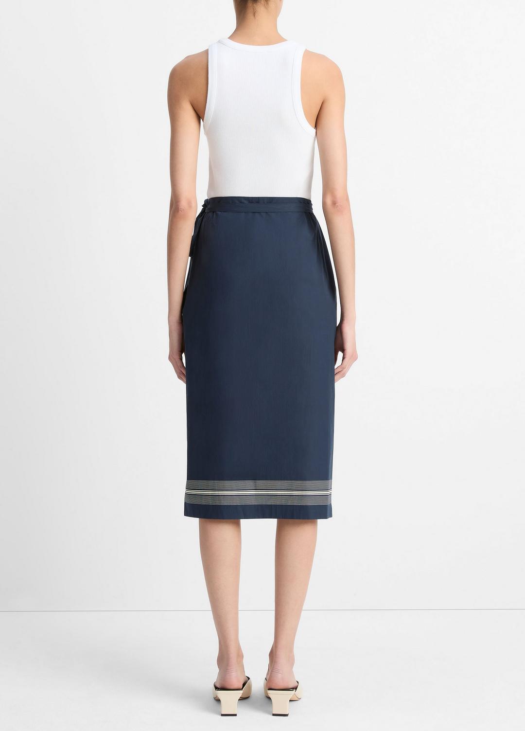 VINCE Best Price - Handkerchief-Stripe Straight Wrap Skirt in Dresses & Skirts