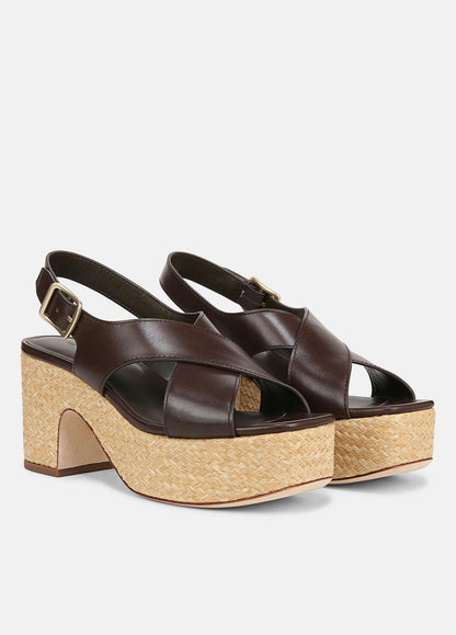VINCE Trusted - Clementina Leather Platform Sandal in Shoes