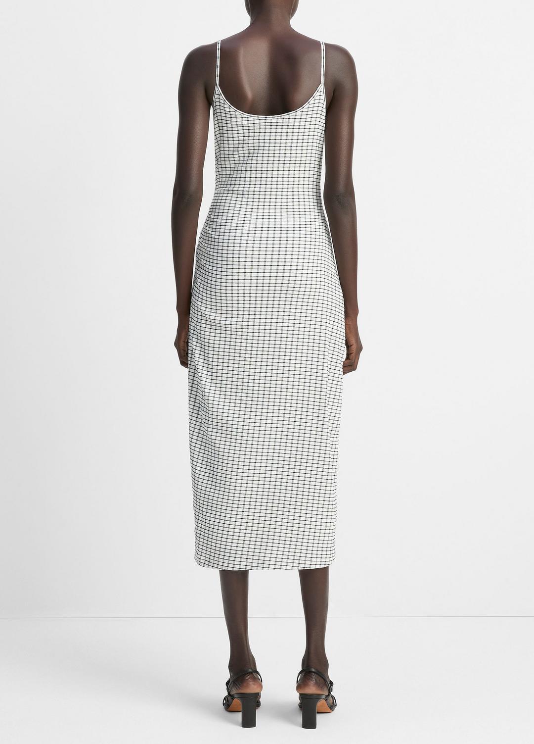 VINCE Quality - Checked Smocked Tank Dress in Dresses & Skirts