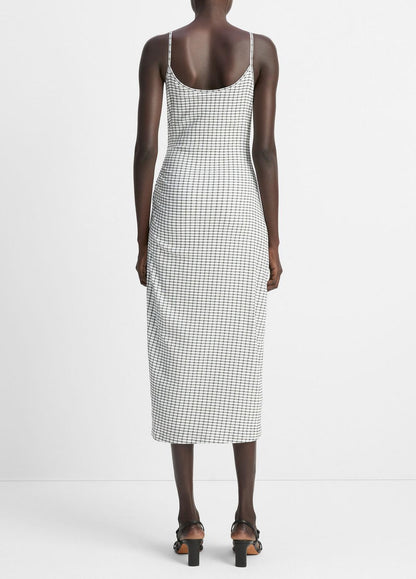 VINCE Quality - Checked Smocked Tank Dress in Dresses & Skirts