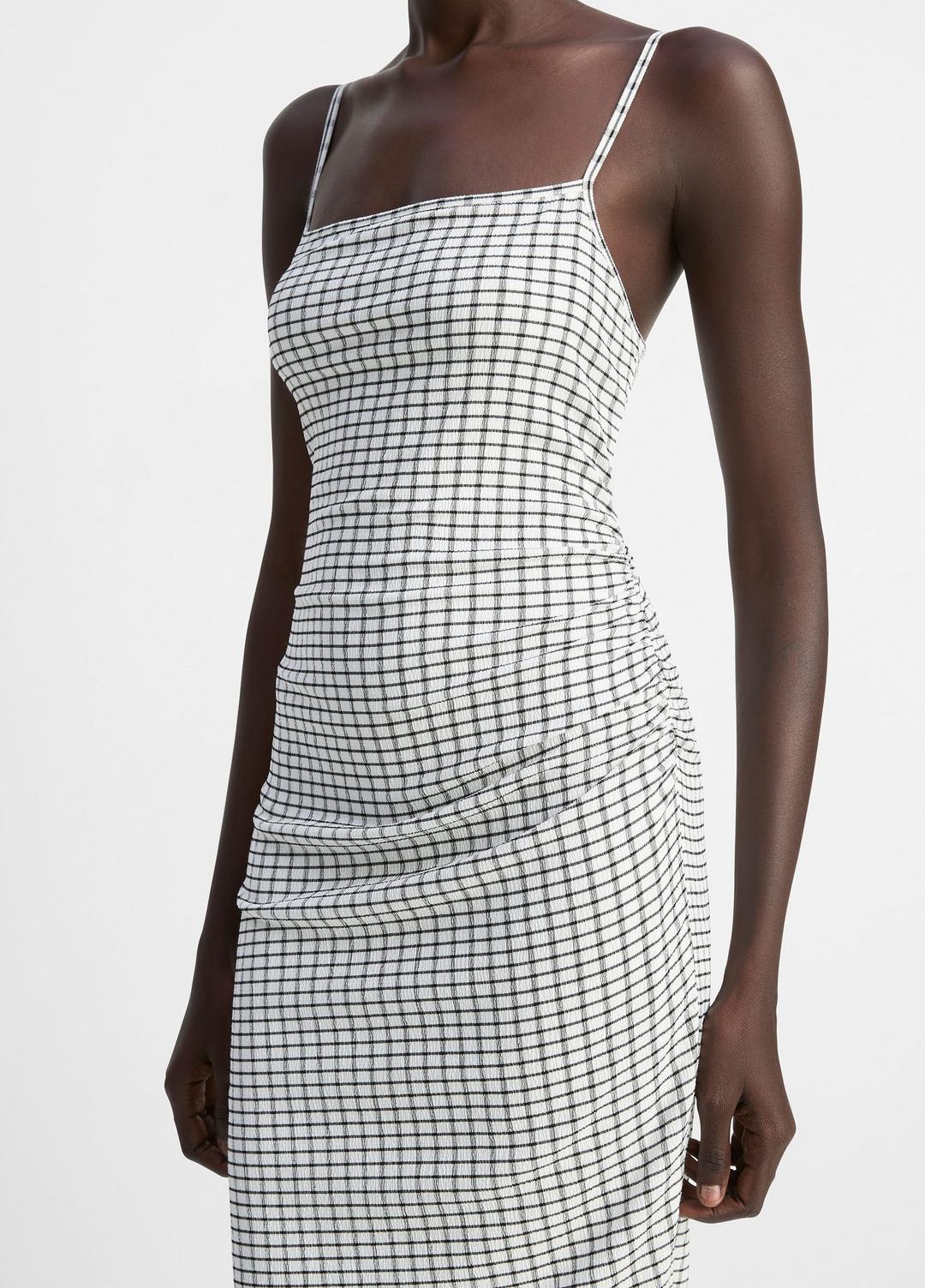 VINCE Quality - Checked Smocked Tank Dress in Dresses & Skirts