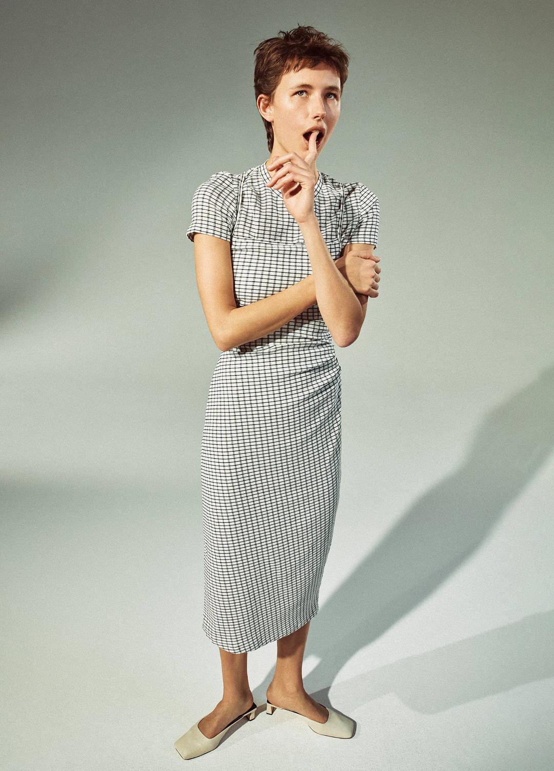 VINCE Quality - Checked Smocked Tank Dress in Dresses & Skirts