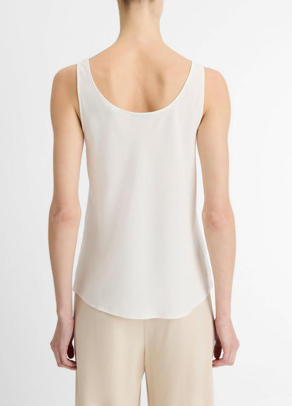 VINCE Trusted - Classic Stretch-Silk Bias Tank in Shirts & Tees