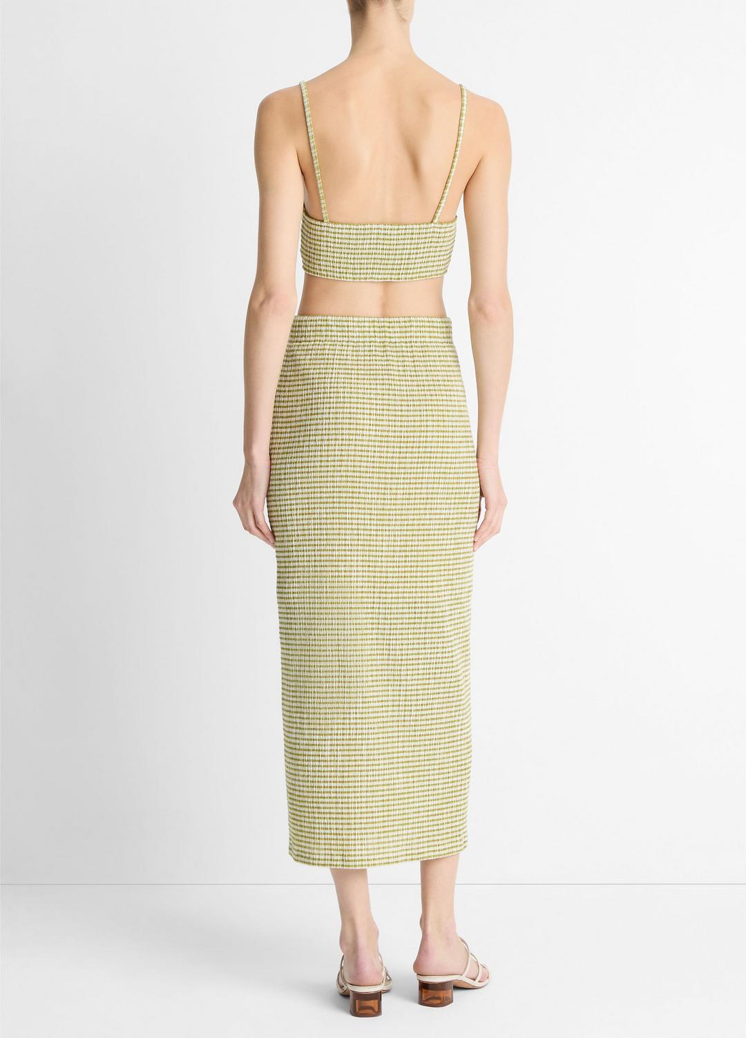 VINCE Trusted - Checked Smocked Midi Skirt in Dresses & Skirts