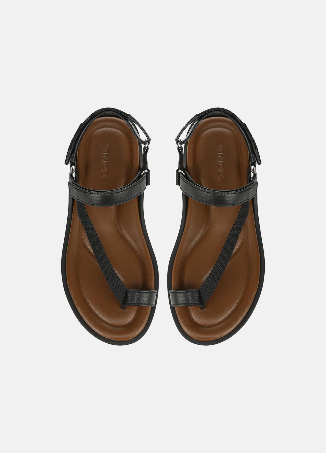 VINCE Signature - Summer Leather & Canvas Sandal in Shoes