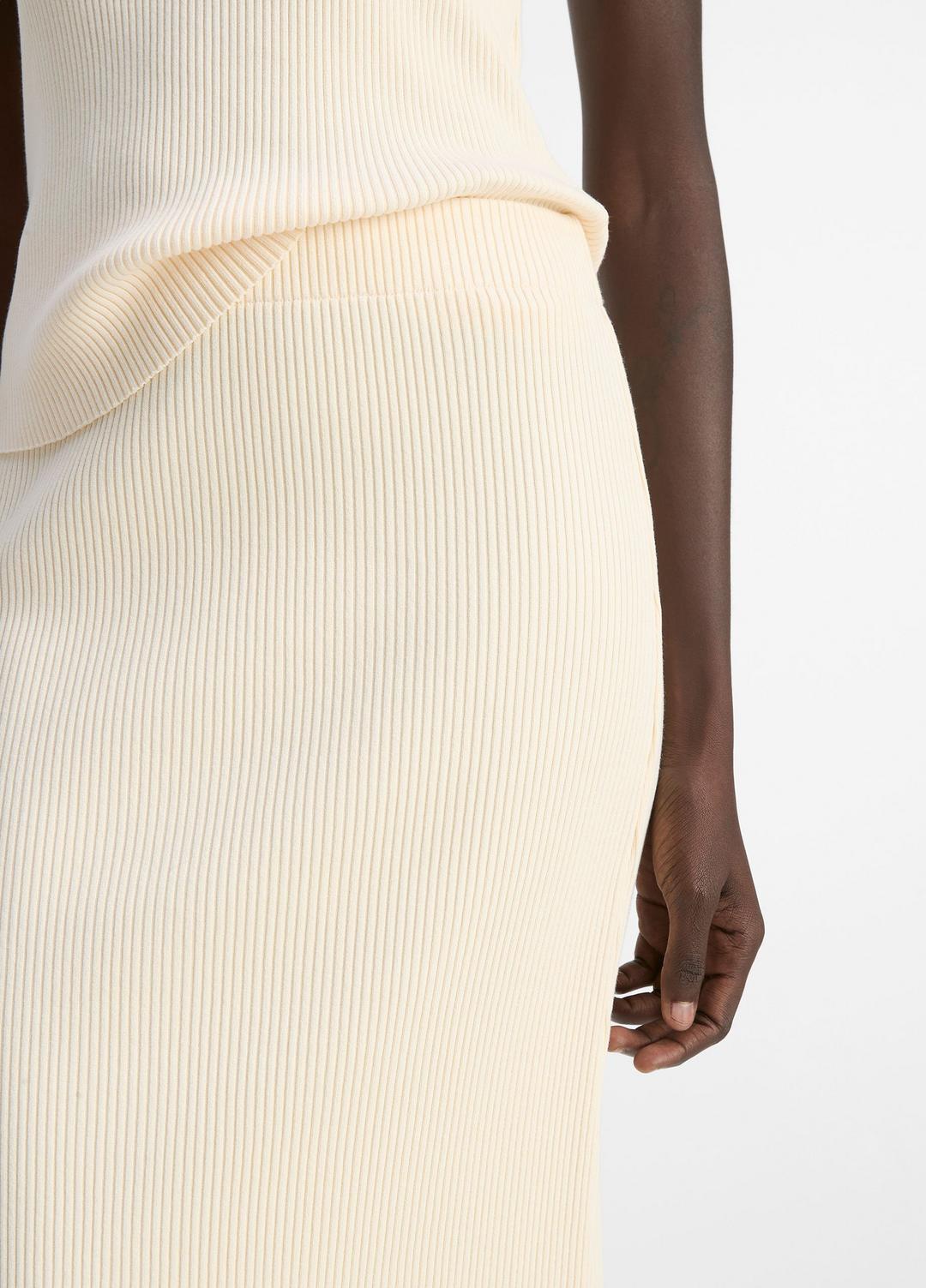 VINCE Sale - Ribbed Cotton-Blend Midi Skirt in Dresses & Skirts