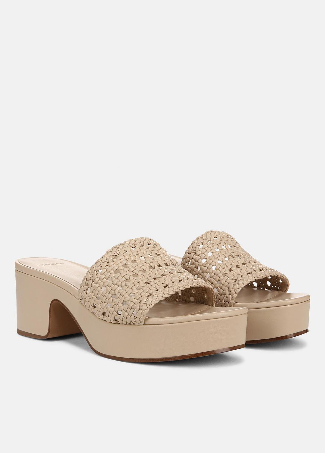 VINCE Best Seller - Margo Woven Leather Platform Sandal in Shoes